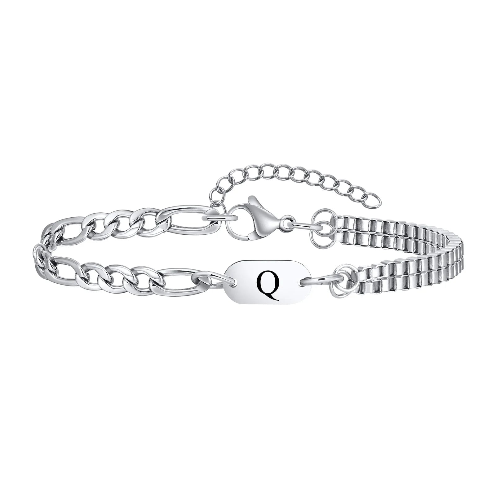 Pulsera para hombre con inicial q