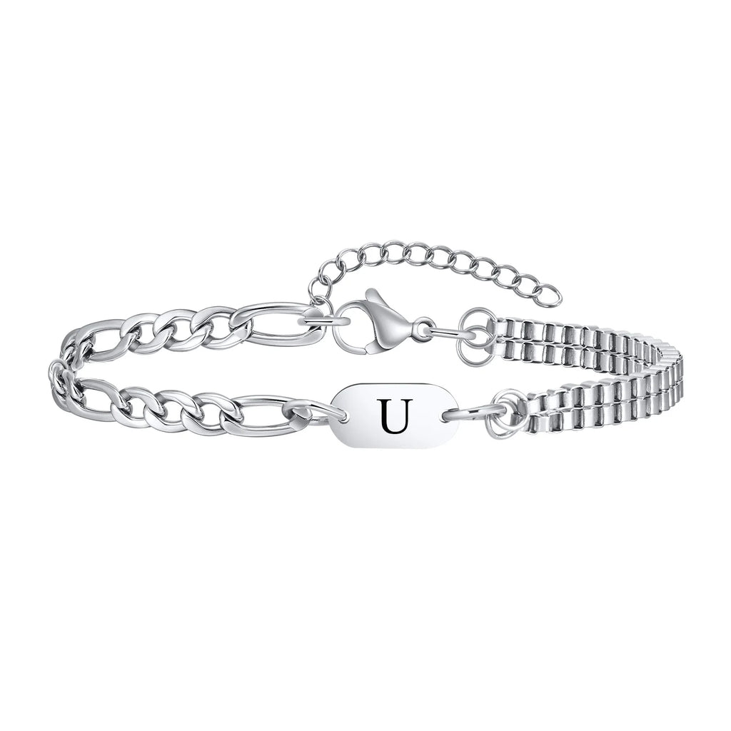 Pulsera para hombre con inicial u