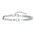 Pulsera para hombre con inicial v