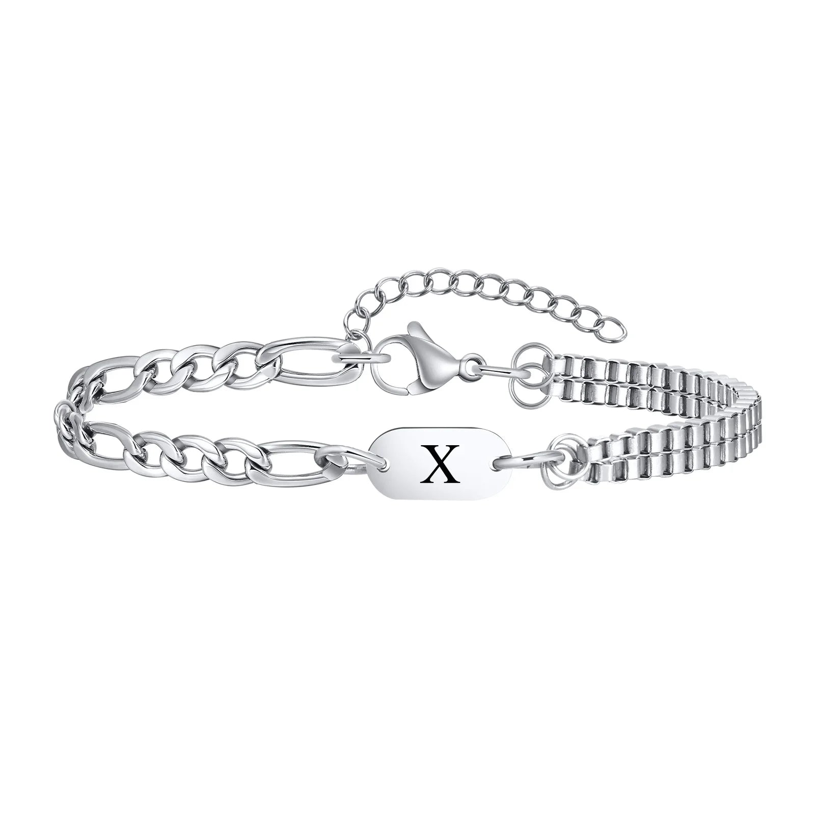 Pulsera para hombre con inicial x