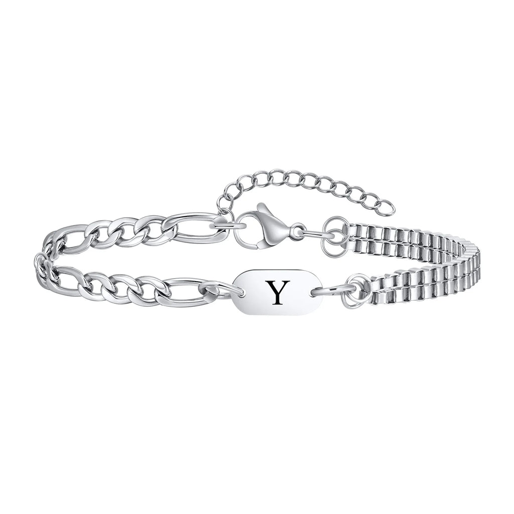 Pulsera para hombre con inicial y