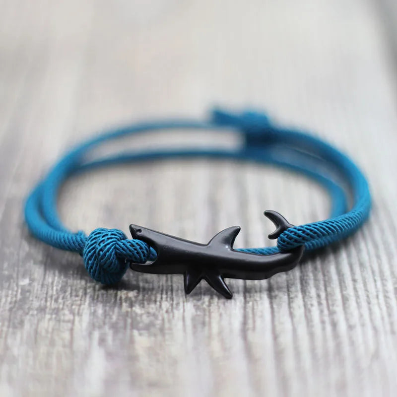 Pulsera Tiburón Negro azul