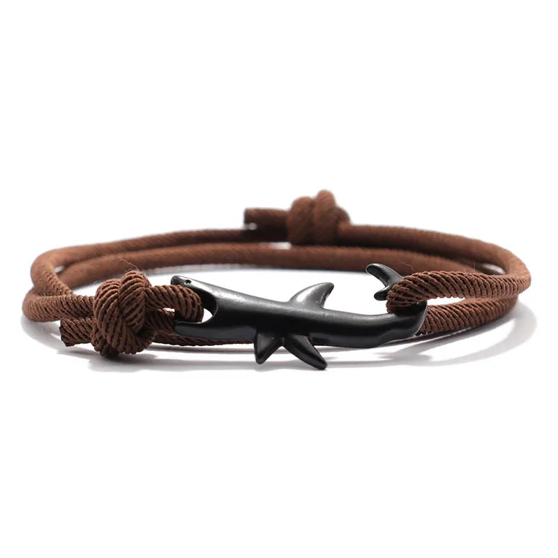 Pulsera Tiburón Negro marrón