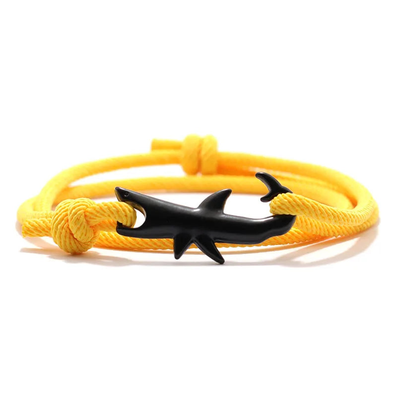 Pulsera Tiburón Negro amarillo