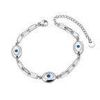 Pulsera Retro Contra el Mal de Ojo plata