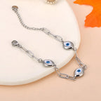 Pulsera Retro Contra el Mal de Ojo plata