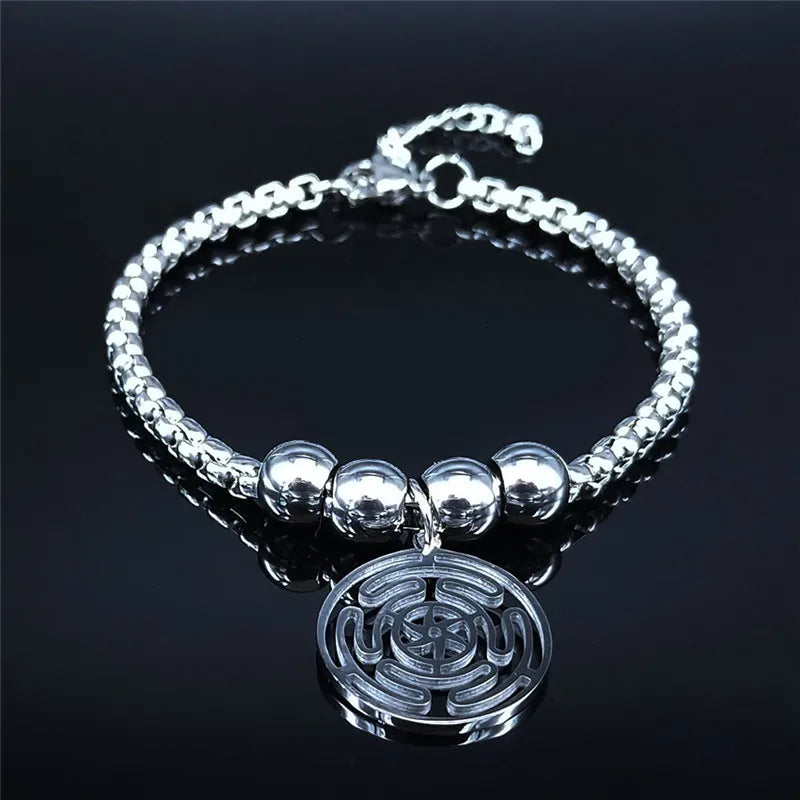 Pulsera Rueda de Hécate Strophalos Brujería Wicca