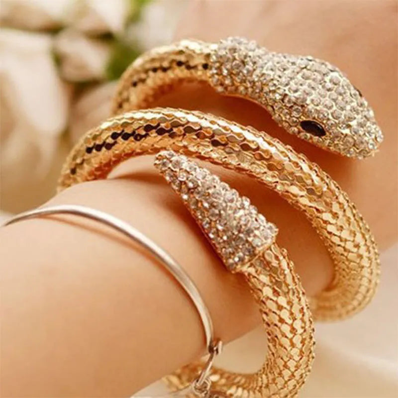 Pulsera Serpiente Triple Mujer oro