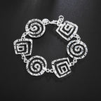 Pulsera espiral plateada para mujer