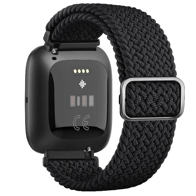 Pulsera Súper Elástica Reloj Fitbit Versa 1 Versa 2 Versa Lite negro