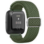 Pulsera Súper Elástica Reloj Fitbit Versa 1 Versa 2 Versa Lite verde militar