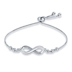 Pulsera Símbolo Infinito en Plata Cadena para Mujer