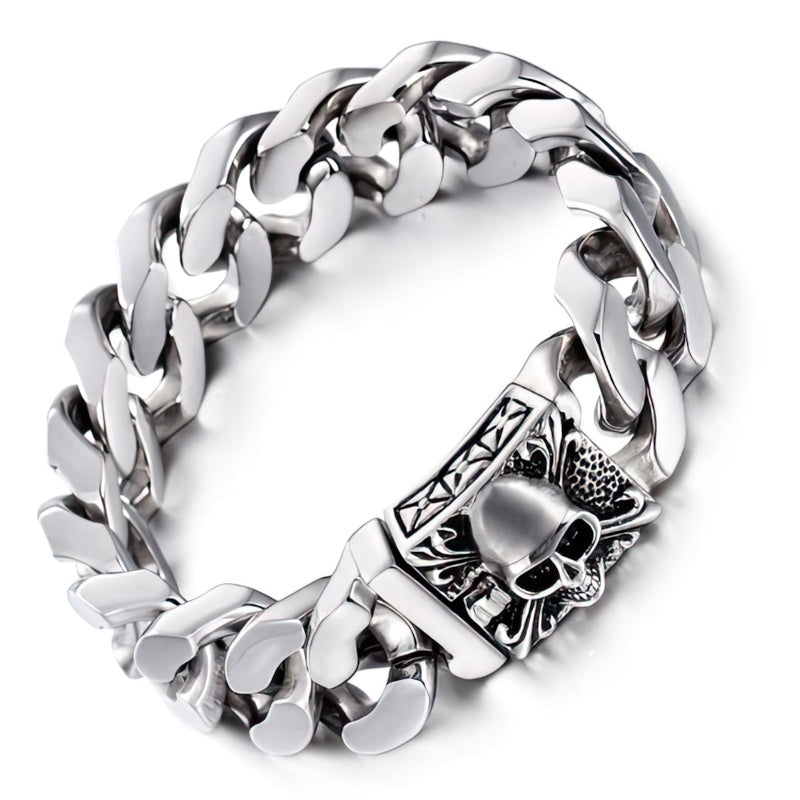 Pulsera Calavera Plata Hombre 