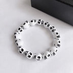 Pulsera Calavera Blanca & Negra blanca