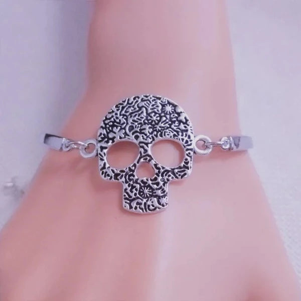 Pulsera Calavera para Mujer plata