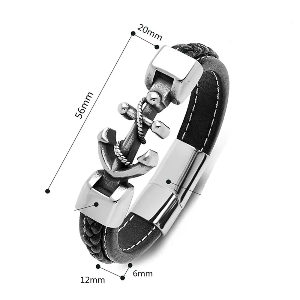 Pulsera trenzada con ancla 