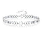 Pulsera trenzada inicial o