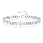 Pulsera trenzada inicial h