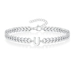 Pulsera trenzada inicial u