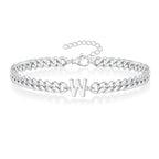 Pulsera trenzada inicial w