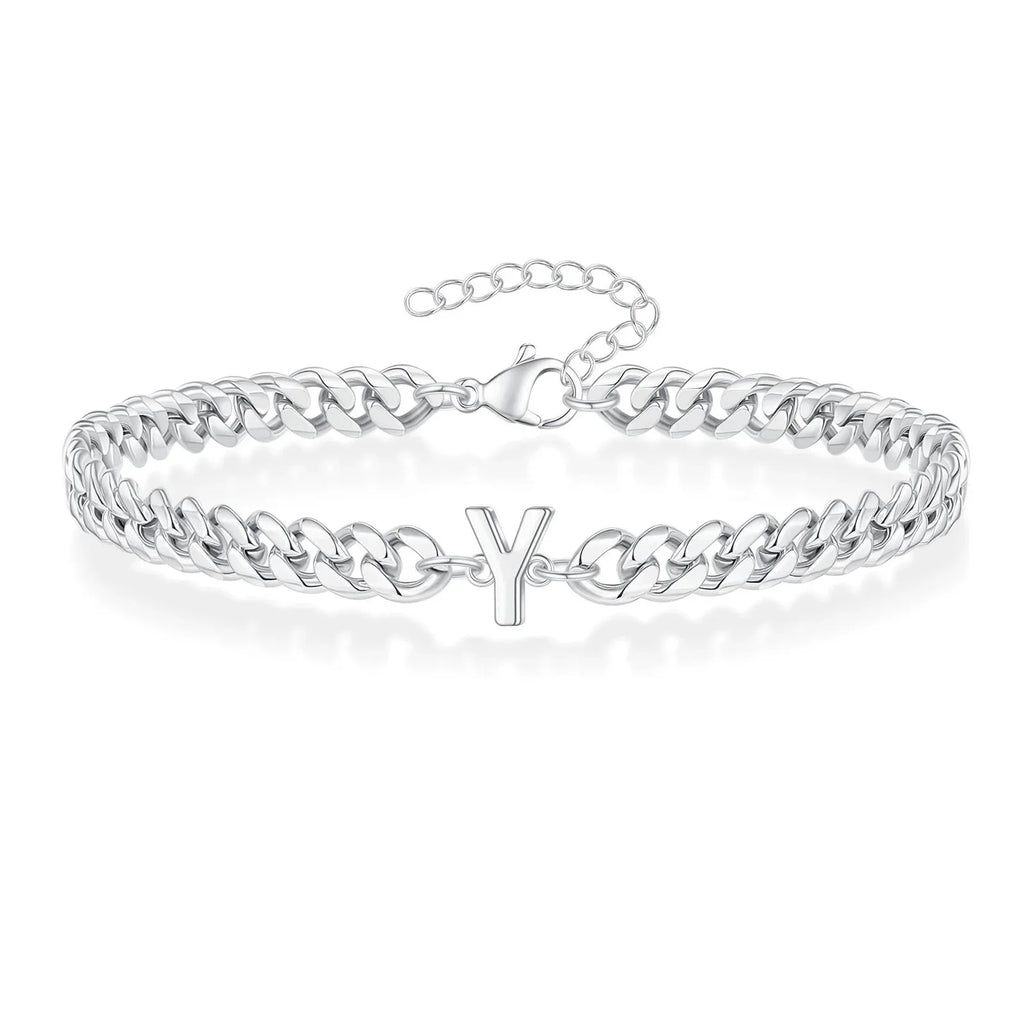 Pulsera trenzada inicial y