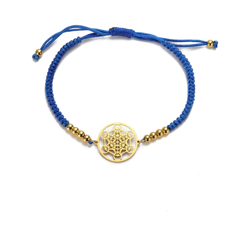 Pulsera Colorida de Mujer Cubo de Metatrón azul