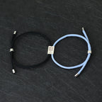 Pulseras Trenzadas Gourmette para Parejas "Love" azul y negro