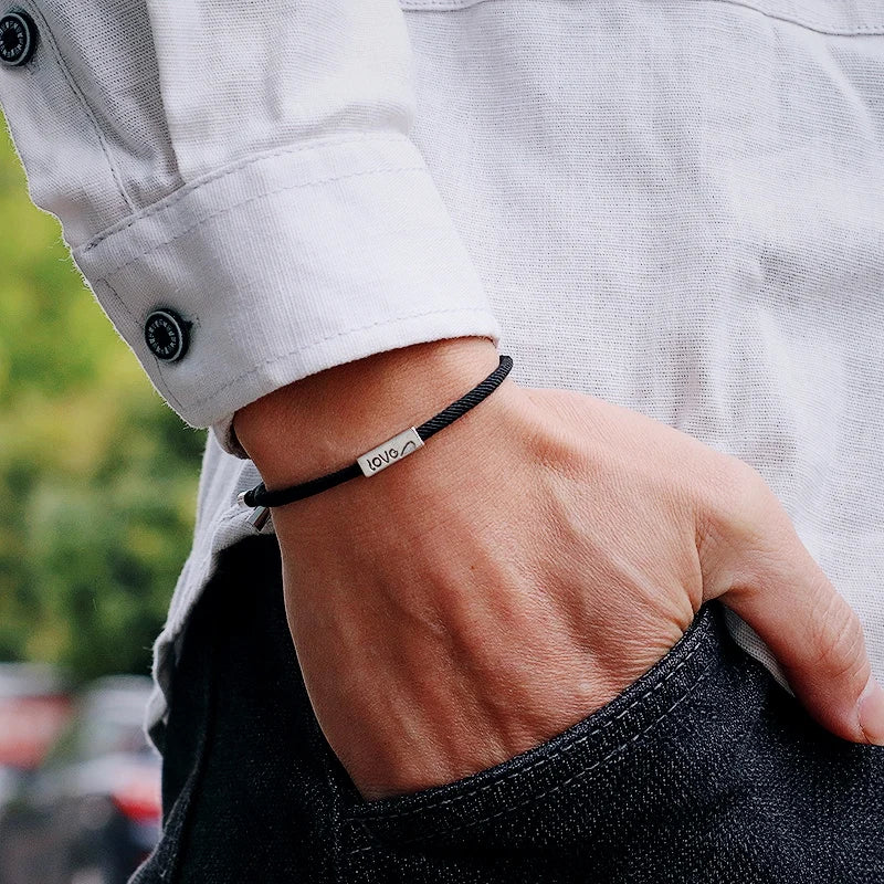 Pulseras Trenzadas Gourmette para Parejas "Love" 