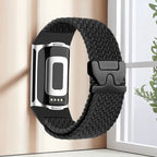 Pulsera trenzada para reloj Fitbit Charge 5, Charge 6 negro
