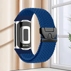 Pulsera trenzada para reloj Fitbit Charge 5, Charge 6 azul
