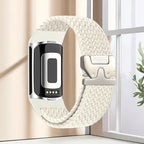 Pulsera trenzada para reloj Fitbit Charge 5, Charge 6 blanco