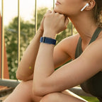 Pulsera de nylon para reloj Google Fitbit Air azul
