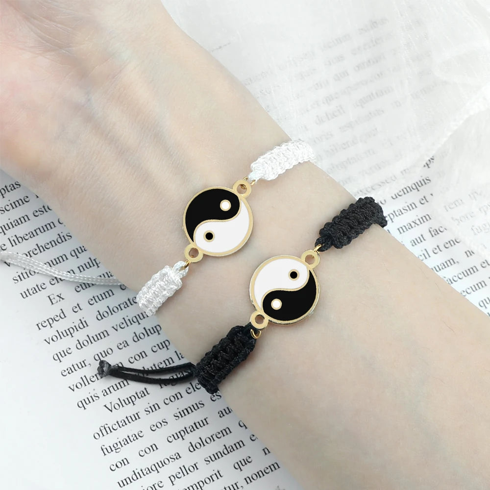 Pulsera Trenzada Yin Yang 
