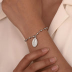 Pulsera Virgen María Pulsera Cristiana de plata