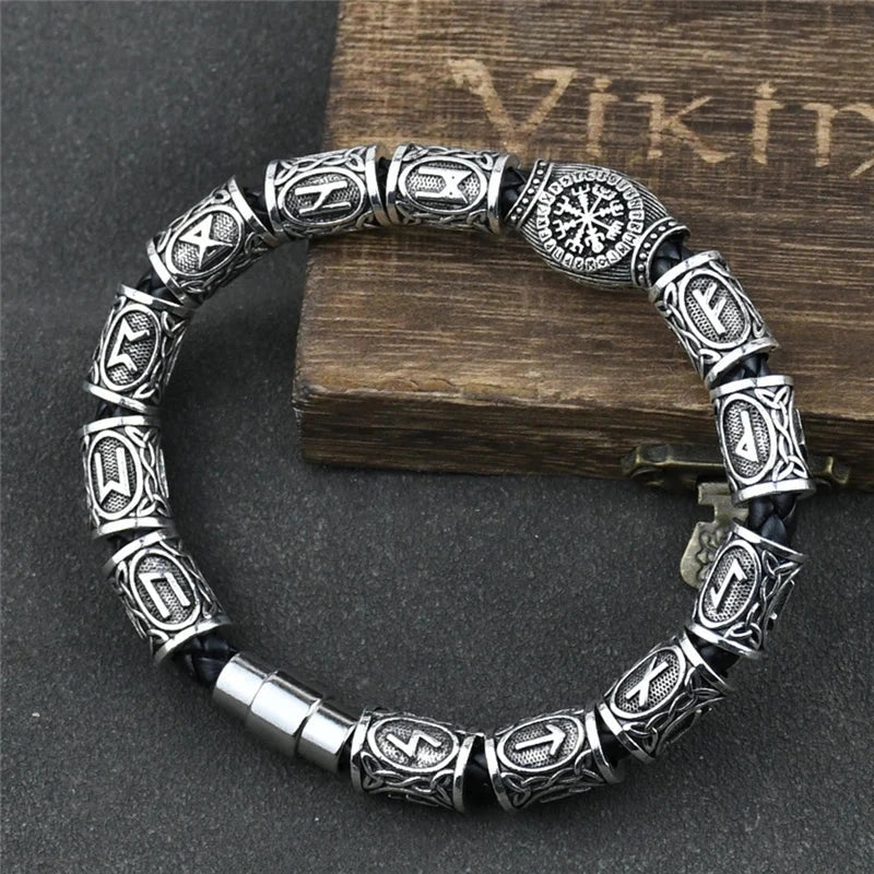 Pulsera Vikinga Runas Celtas plata