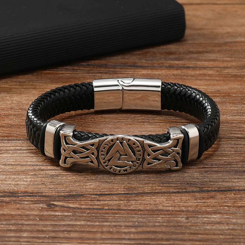 Pulsera Vikinga Valknut para Hombre