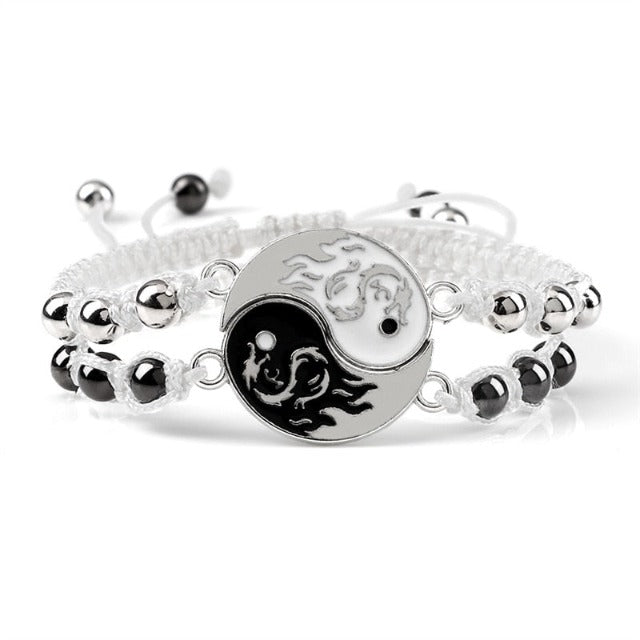 Pulsera Yin Yang Divisible Parejas Mejores Amigos Hombre Mujer