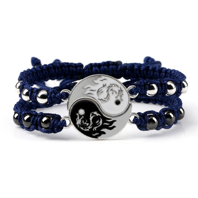 Pulsera Yin Yang Separables Pareja Mejores Amigos Hombre Mujer 