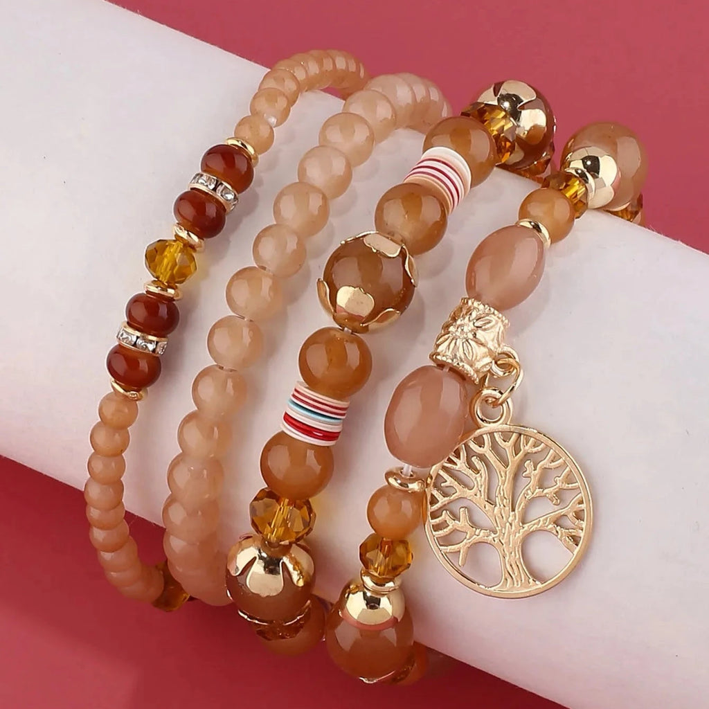 Pulseras con Árbol de la Vida marrón