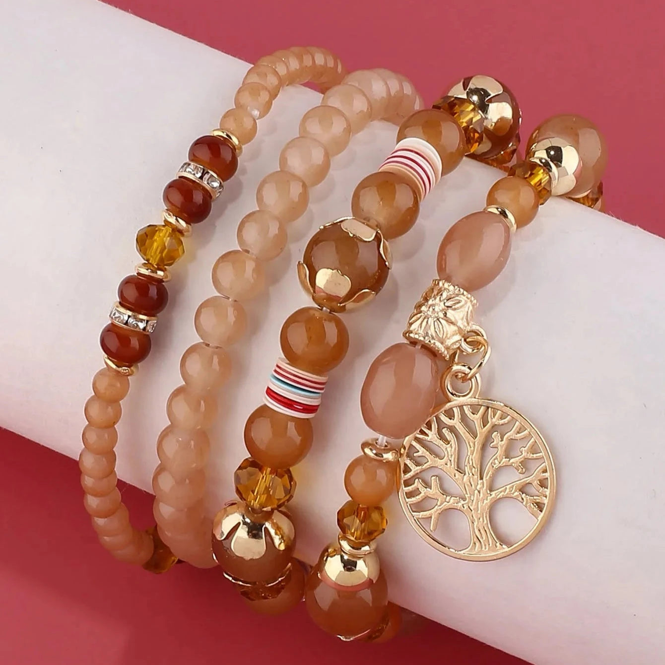 Pulseras con Árbol de la Vida marrón