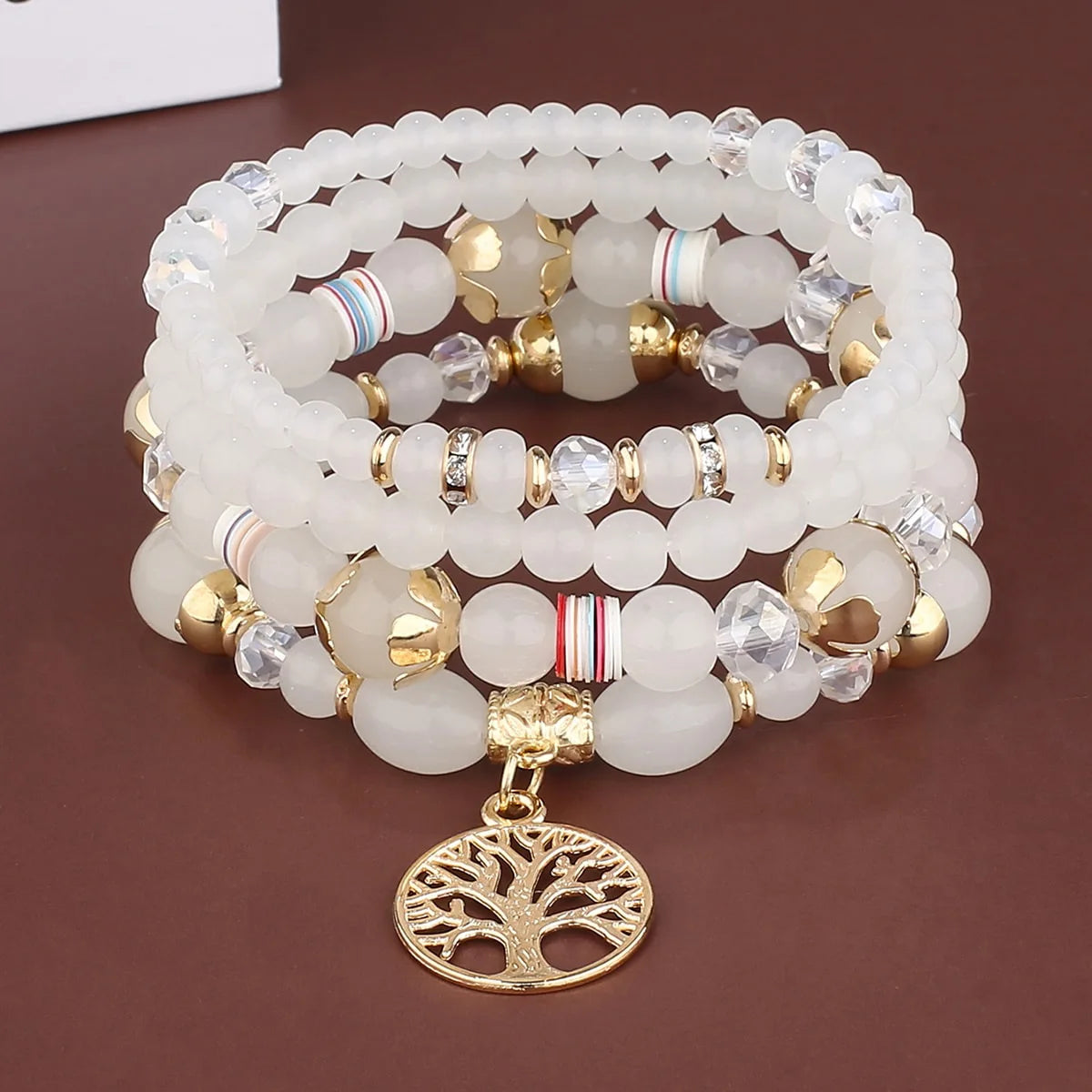 Pulseras con Árbol de la Vida blanco