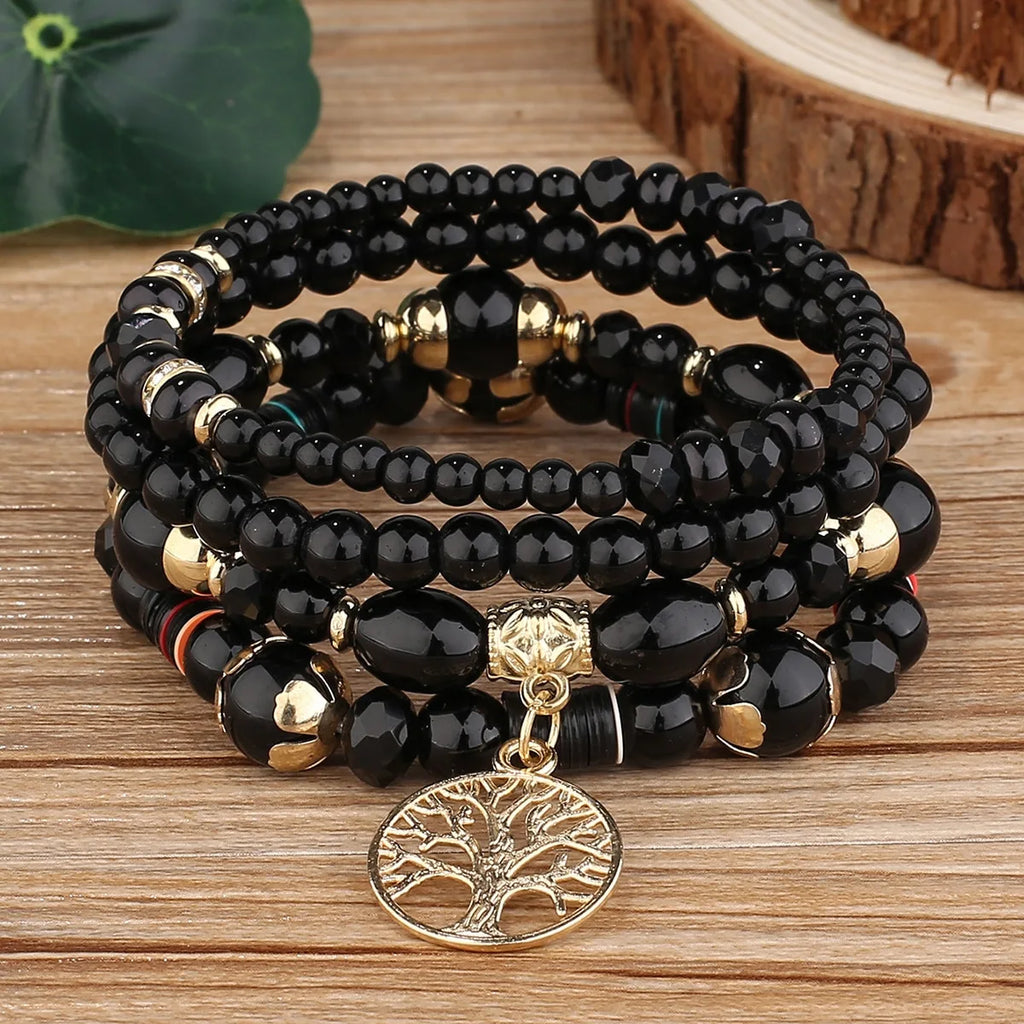 Pulseras con Árbol de la Vida negro