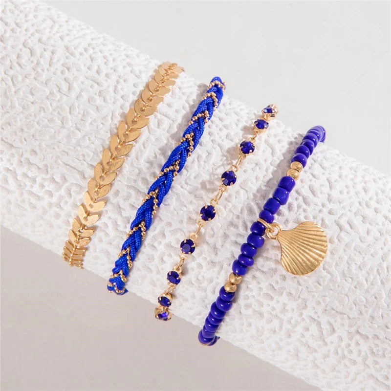 Pulseras de Estilo Bohemio azul