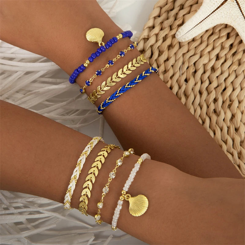 Pulseras de Estilo Bohemio blanco