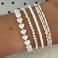 Pulseras de Perlas y Corazones