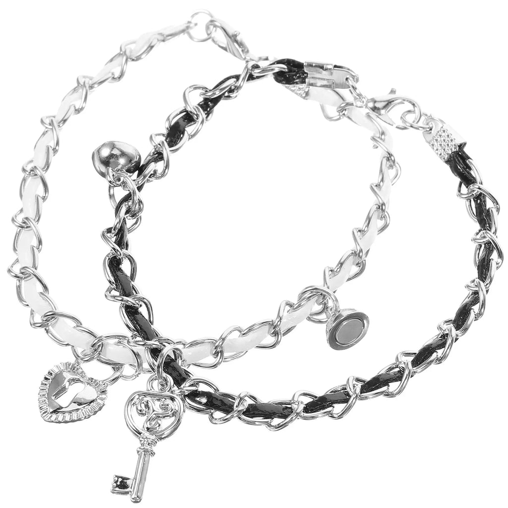 Pulseras para pareja llave y candado