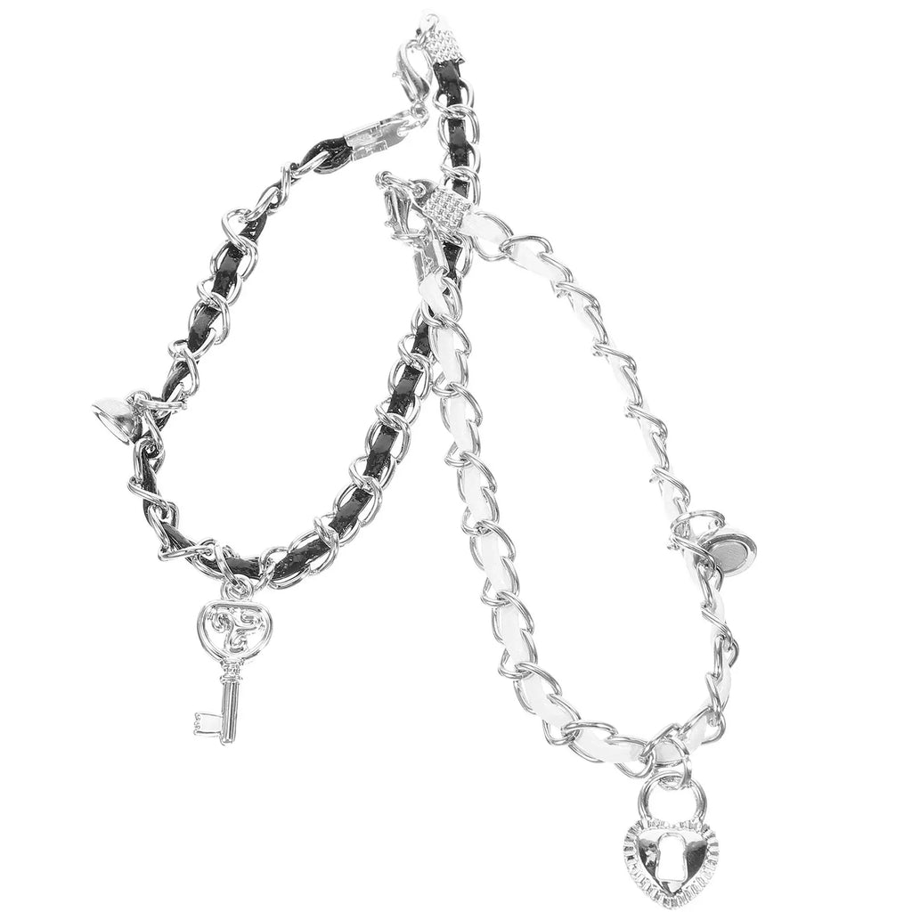 Pulseras para pareja llave y candado
