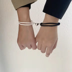 Pulseras para Parejas de Amigos Pulsera de Corazón Magnético