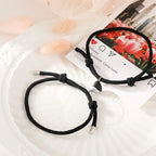 Pulseras para Parejas de Amigos Pulsera de Corazón Magnético