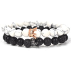 Pulseras para Parejas Gourmette Corona Rey y Reina